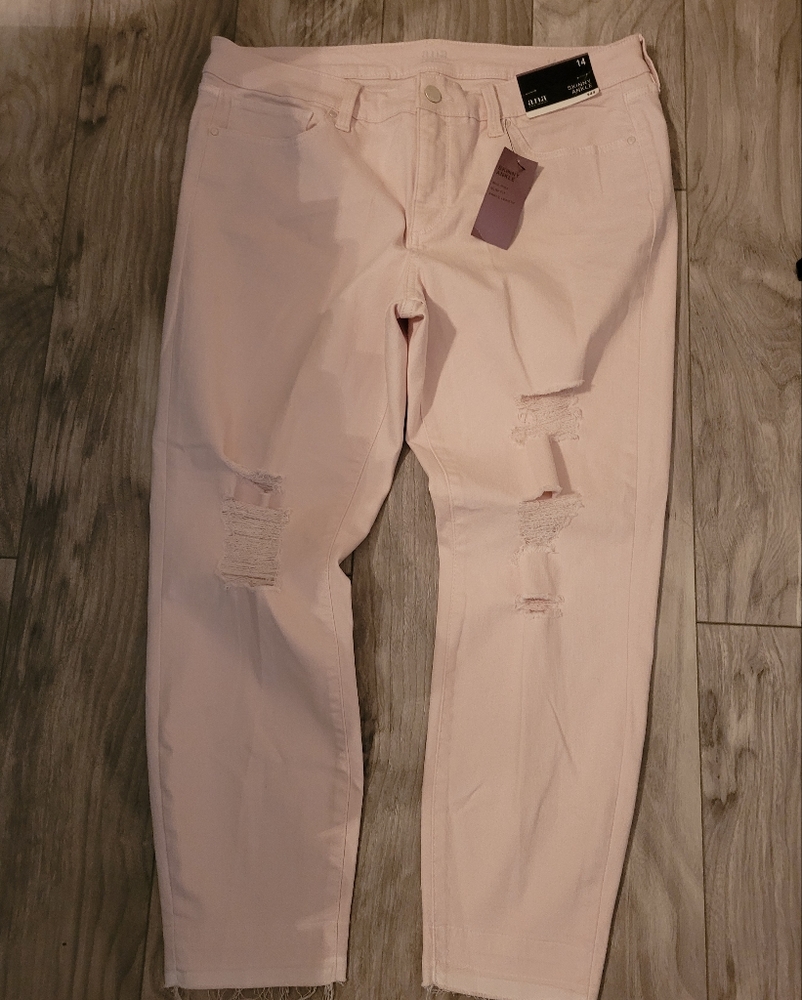 Nwt A.N.A Midrise Skinny Ankle Distressed Jean Bundle size 14